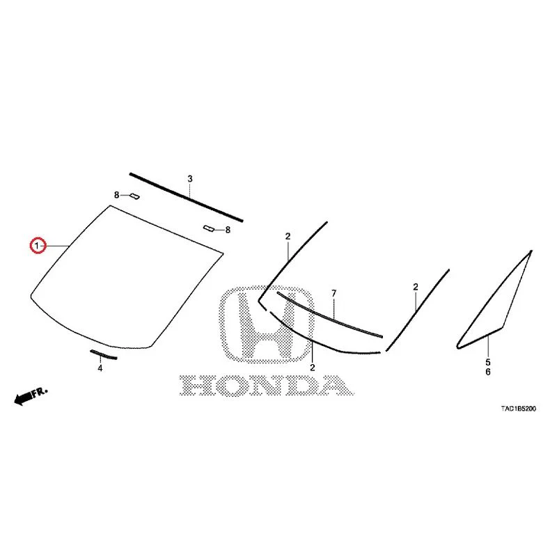 [NEW] JDM HONDA STEP WGN SPADA RP5 2020 Front Windshield GENUINE OEM - Image 2