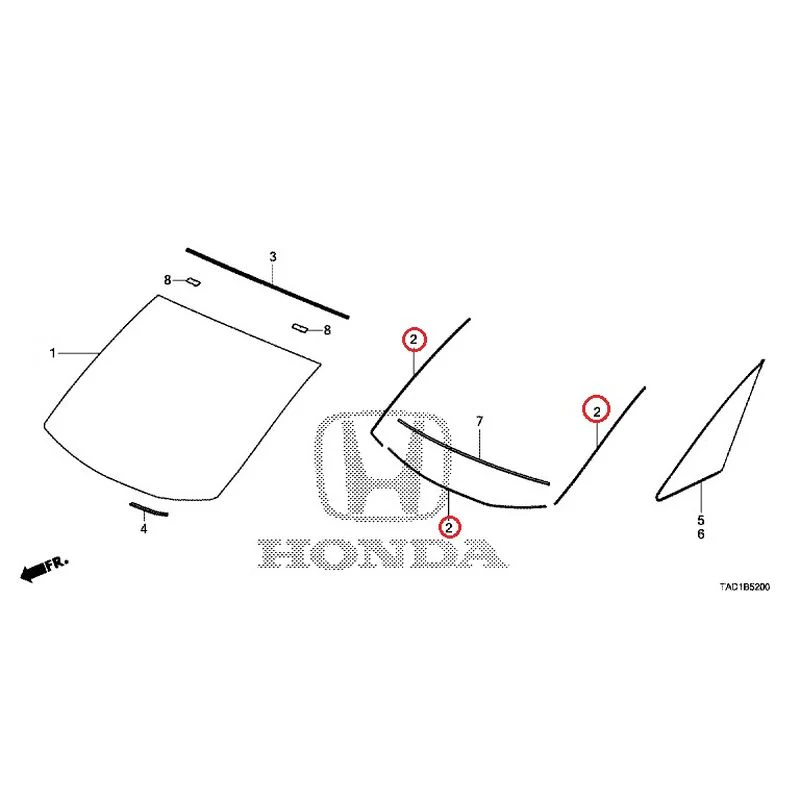 [NEW] JDM HONDA STEP WGN SPADA RP5 2020 Front Windshield GENUINE OEM - Image 3