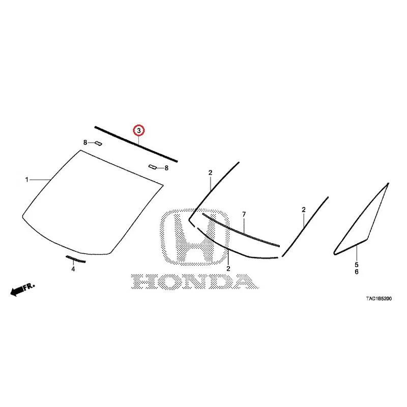 [NEW] JDM HONDA STEP WGN SPADA RP5 2020 Front Windshield GENUINE OEM - Image 4