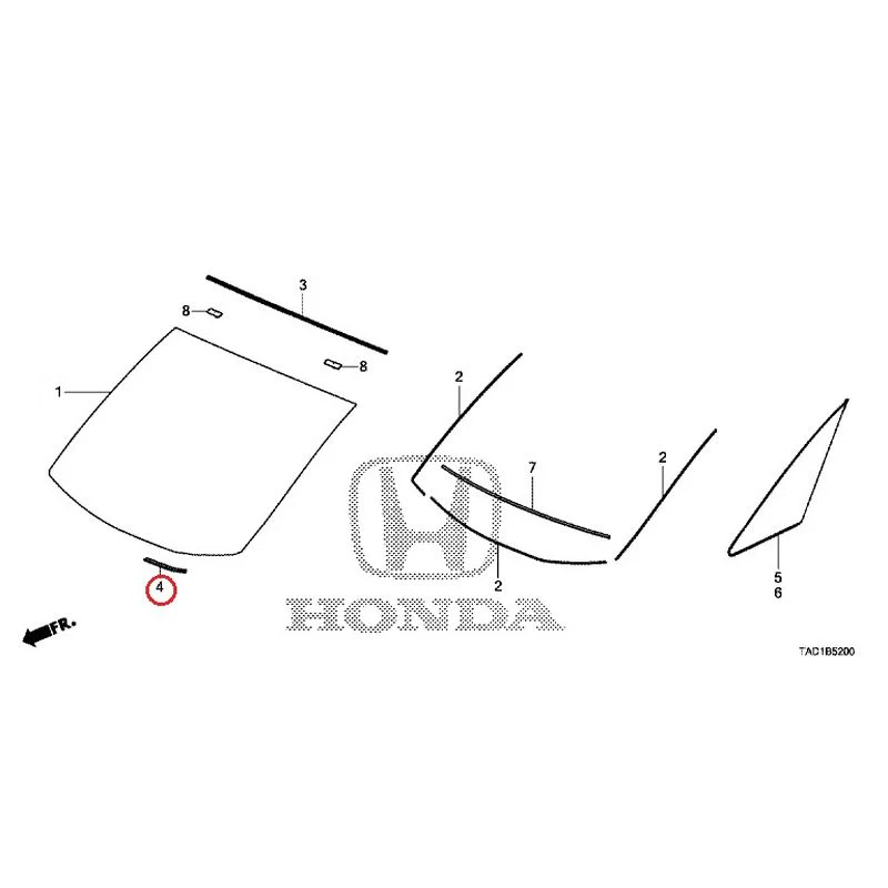 [NEW] JDM HONDA STEP WGN SPADA RP5 2020 Front Windshield GENUINE OEM - Image 5