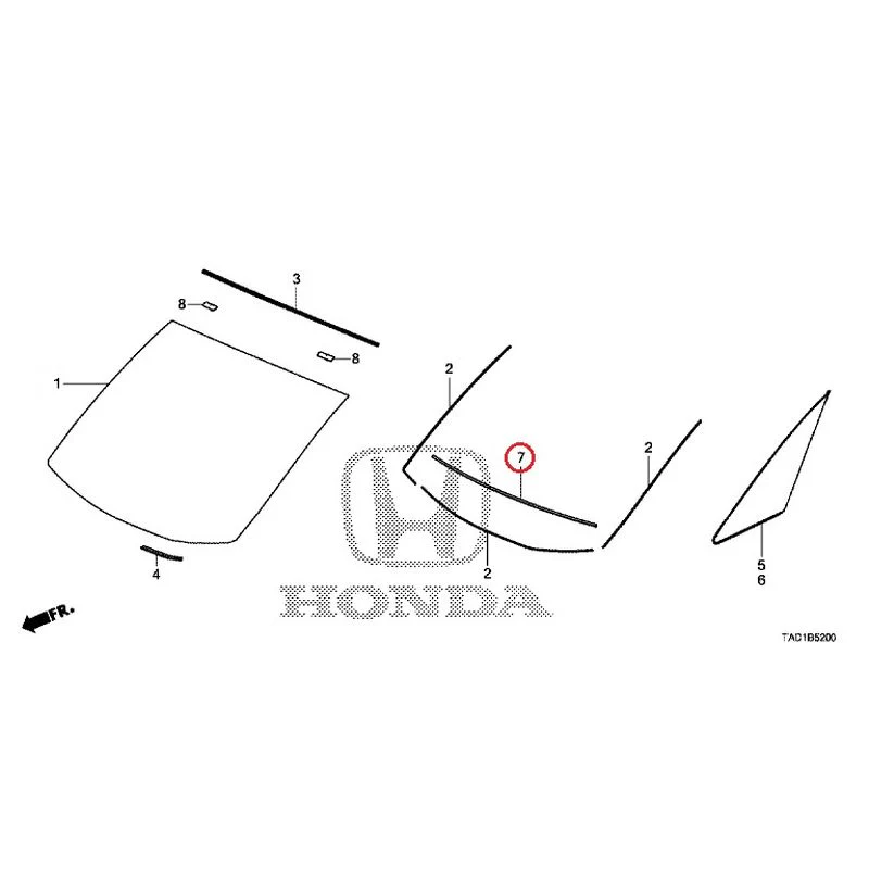 [NEW] JDM HONDA STEP WGN SPADA RP5 2020 Front Windshield GENUINE OEM - Image 8