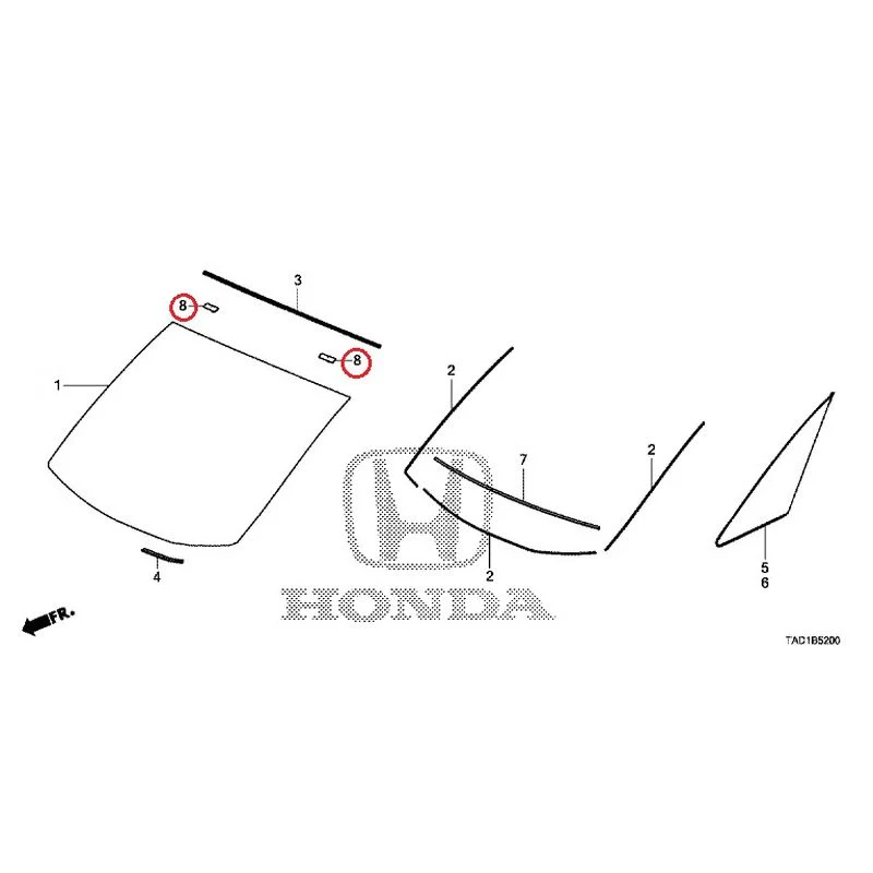 [NEW] JDM HONDA STEP WGN SPADA RP5 2020 Front Windshield GENUINE OEM - Image 9