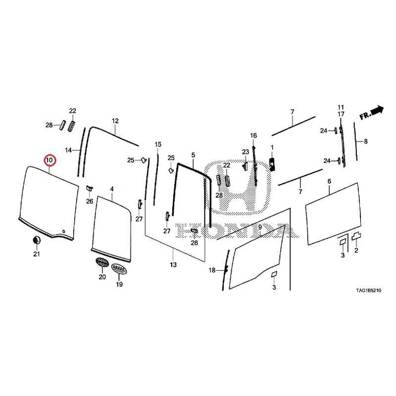 [NEW] JDM HONDA STEP WGN SPADA RP5 2020 Rear Windshield Glass/Quarter Glass (1) GENUINE OEM - Image 10