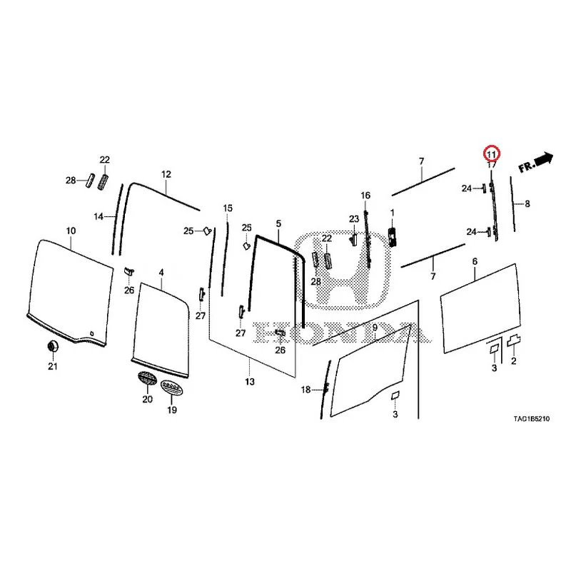 [NEW] JDM HONDA STEP WGN SPADA RP5 2020 Rear Windshield Glass/Quarter Glass (1) GENUINE OEM - Image 12