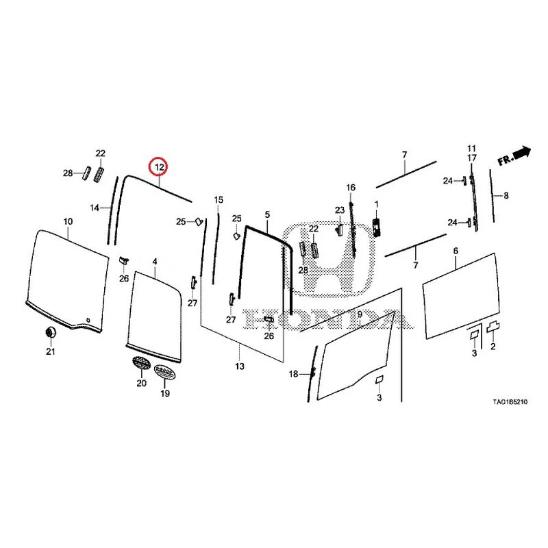 [NEW] JDM HONDA STEP WGN SPADA RP5 2020 Rear Windshield Glass/Quarter Glass (1) GENUINE OEM - Image 13