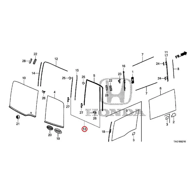 [NEW] JDM HONDA STEP WGN SPADA RP5 2020 Rear Windshield Glass/Quarter Glass (1) GENUINE OEM - Image 14