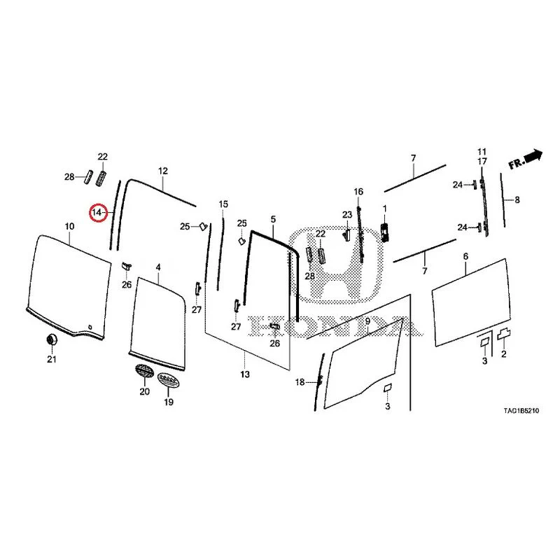 [NEW] JDM HONDA STEP WGN SPADA RP5 2020 Rear Windshield Glass/Quarter Glass (1) GENUINE OEM - Image 15