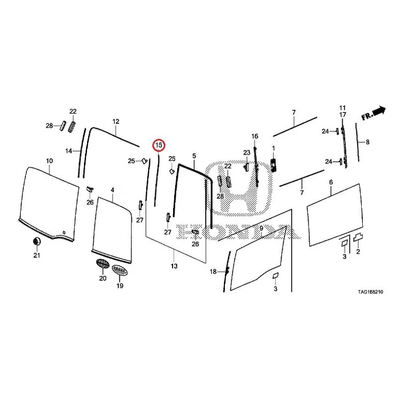 [NEW] JDM HONDA STEP WGN SPADA RP5 2020 Rear Windshield Glass/Quarter Glass (1) GENUINE OEM - Image 16