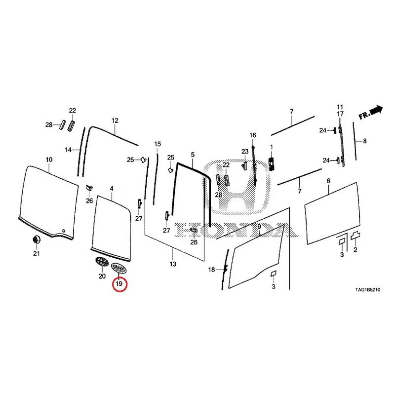 [NEW] JDM HONDA STEP WGN SPADA RP5 2020 Rear Windshield Glass/Quarter Glass (1) GENUINE OEM - Image 20