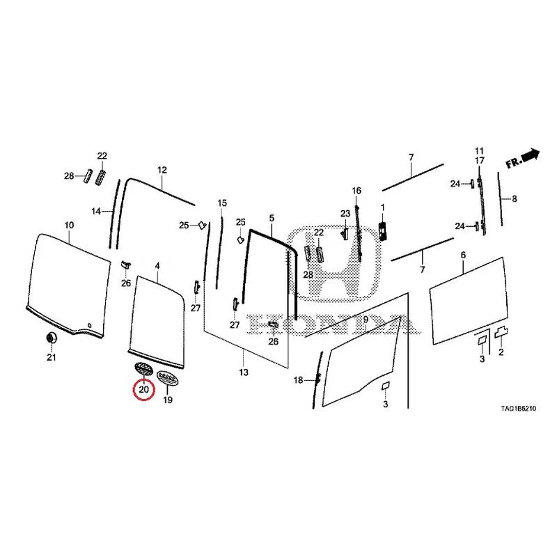 [NEW] JDM HONDA STEP WGN SPADA RP5 2020 Rear Windshield Glass/Quarter Glass (1) GENUINE OEM - Image 21