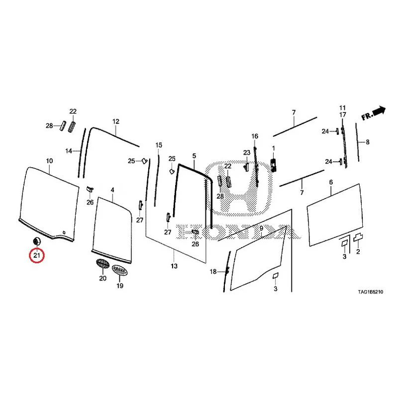 [NEW] JDM HONDA STEP WGN SPADA RP5 2020 Rear Windshield Glass/Quarter Glass (1) GENUINE OEM - Image 22