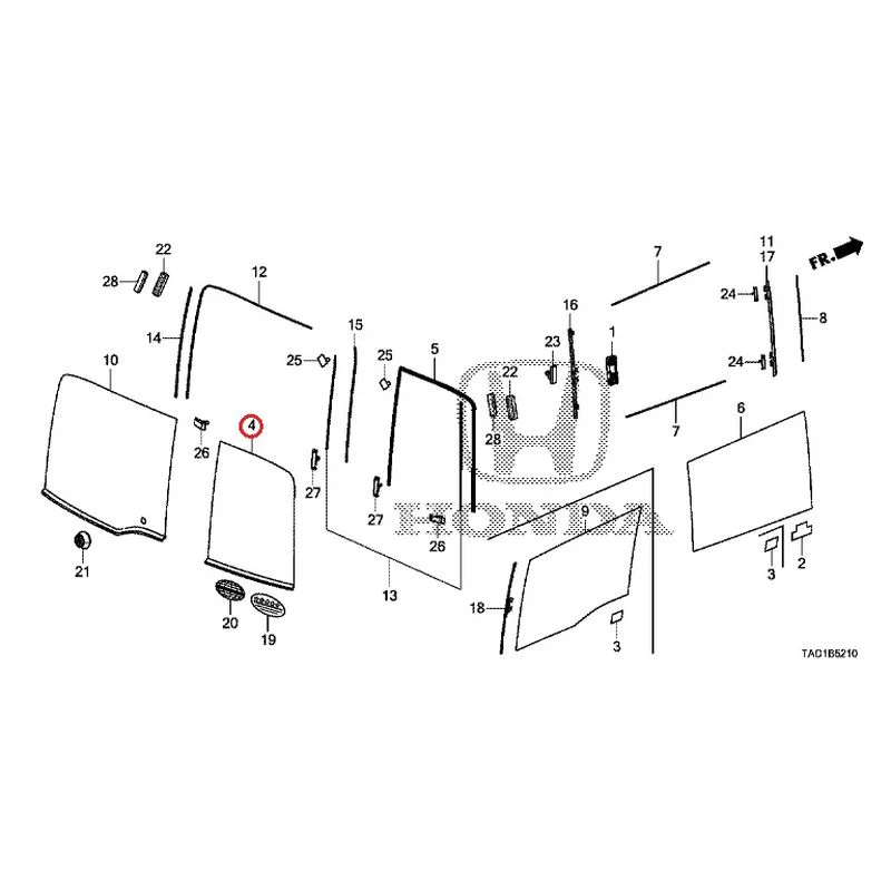 [NEW] JDM HONDA STEP WGN SPADA RP5 2020 Rear Windshield Glass/Quarter Glass (1) GENUINE OEM - Image 4