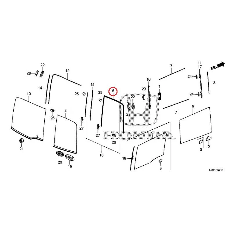 [NEW] JDM HONDA STEP WGN SPADA RP5 2020 Rear Windshield Glass/Quarter Glass (1) GENUINE OEM - Image 5