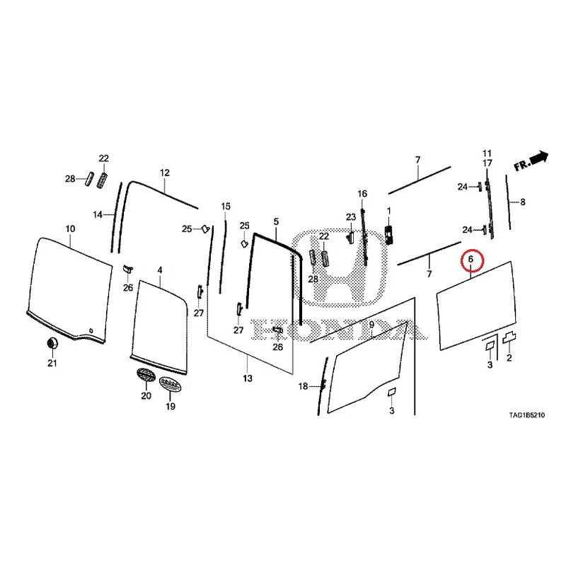 [NEW] JDM HONDA STEP WGN SPADA RP5 2020 Rear Windshield Glass/Quarter Glass (1) GENUINE OEM - Image 6