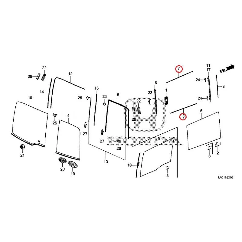 [NEW] JDM HONDA STEP WGN SPADA RP5 2020 Rear Windshield Glass/Quarter Glass (1) GENUINE OEM - Image 7