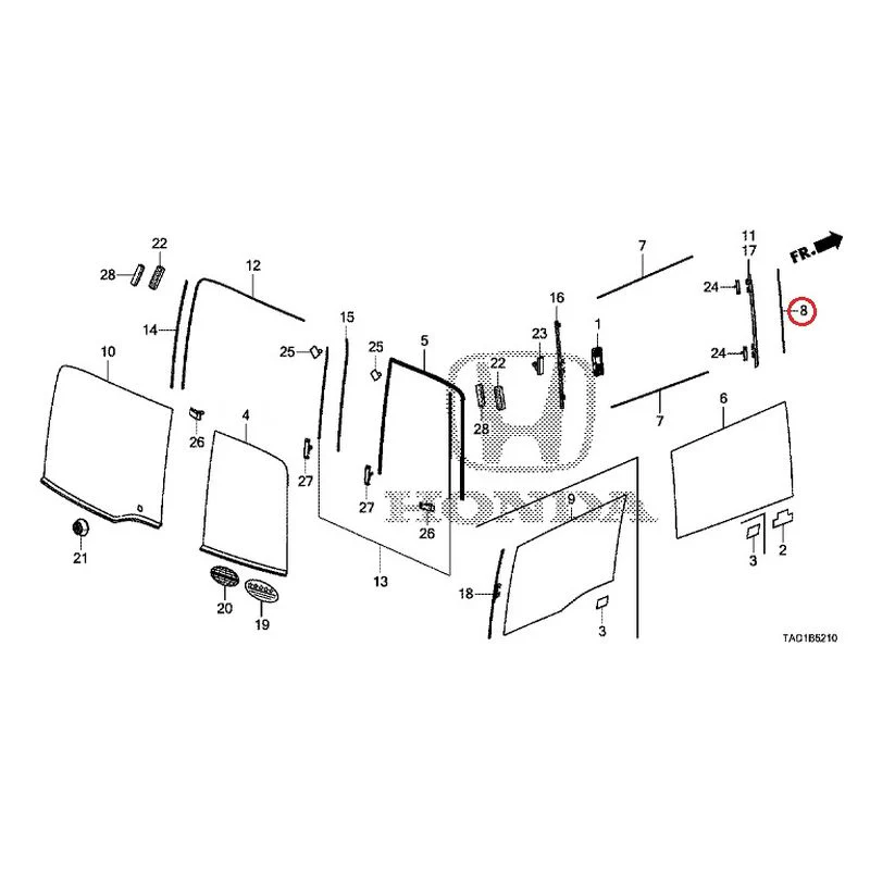 [NEW] JDM HONDA STEP WGN SPADA RP5 2020 Rear Windshield Glass/Quarter Glass (1) GENUINE OEM - Image 8