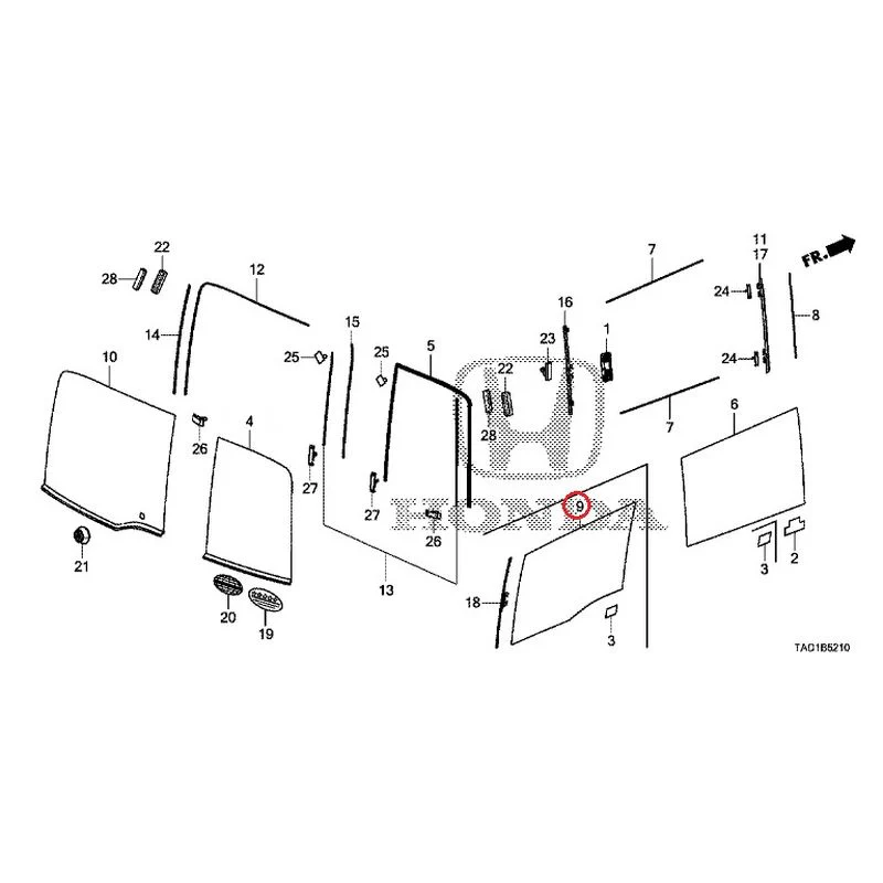 [NEW] JDM HONDA STEP WGN SPADA RP5 2020 Rear Windshield Glass/Quarter Glass (1) GENUINE OEM - Image 9
