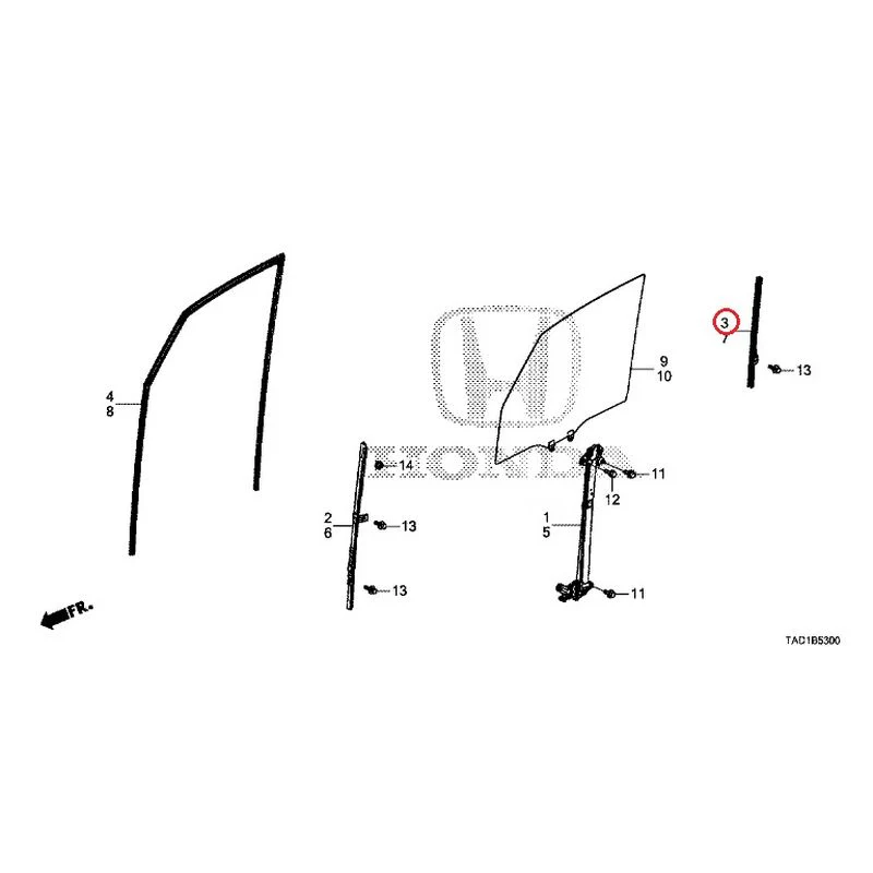 [NEW] JDM HONDA STEP WGN SPADA RP5 2020 Front Door Glass/Regulator GENUINE OEM - Image 4