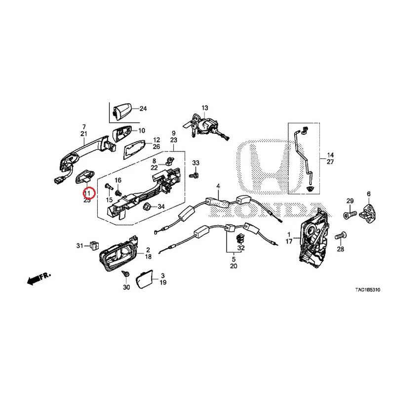 [NEW] JDM HONDA STEP WGN SPADA RP5 2020 Front Door Locks/Outer Handles GENUINE OEM - Image 12