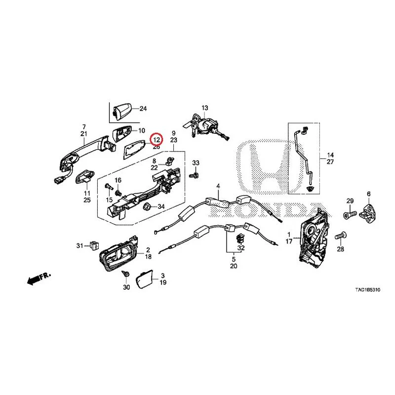 [NEW] JDM HONDA STEP WGN SPADA RP5 2020 Front Door Locks/Outer Handles GENUINE OEM - Image 13