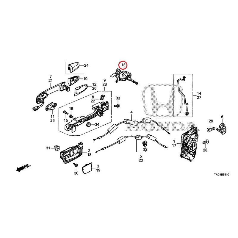 [NEW] JDM HONDA STEP WGN SPADA RP5 2020 Front Door Locks/Outer Handles GENUINE OEM - Image 14