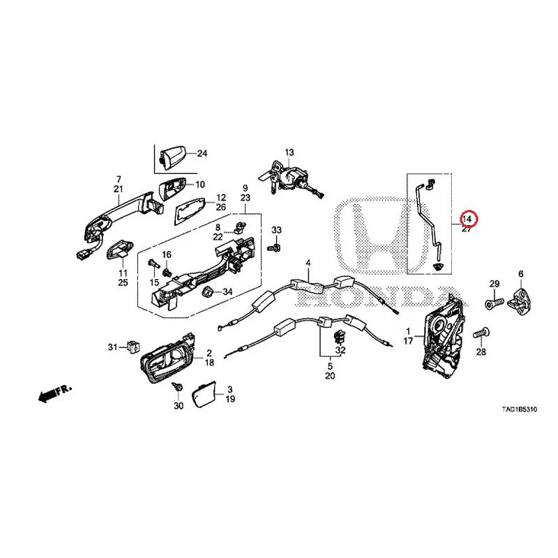 [NEW] JDM HONDA STEP WGN SPADA RP5 2020 Front Door Locks/Outer Handles GENUINE OEM - Image 15