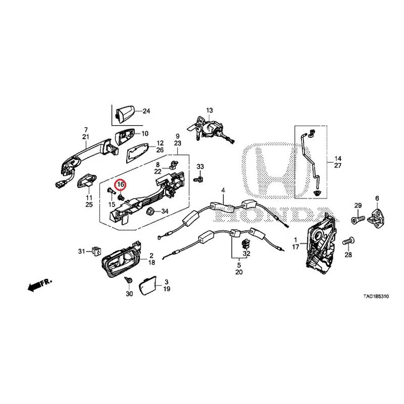 [NEW] JDM HONDA STEP WGN SPADA RP5 2020 Front Door Locks/Outer Handles GENUINE OEM - Image 17
