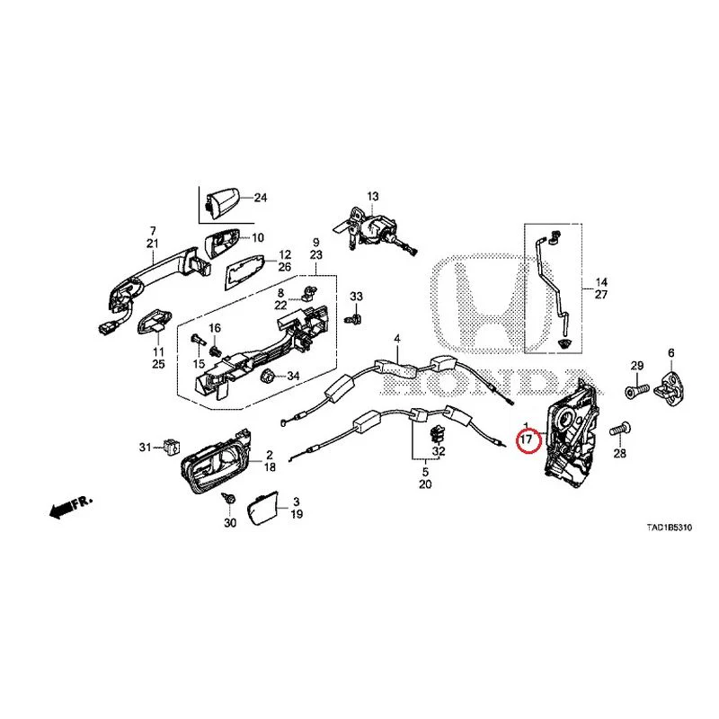 [NEW] JDM HONDA STEP WGN SPADA RP5 2020 Front Door Locks/Outer Handles GENUINE OEM - Image 18