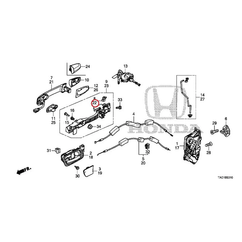 [NEW] JDM HONDA STEP WGN SPADA RP5 2020 Front Door Locks/Outer Handles GENUINE OEM - Image 23