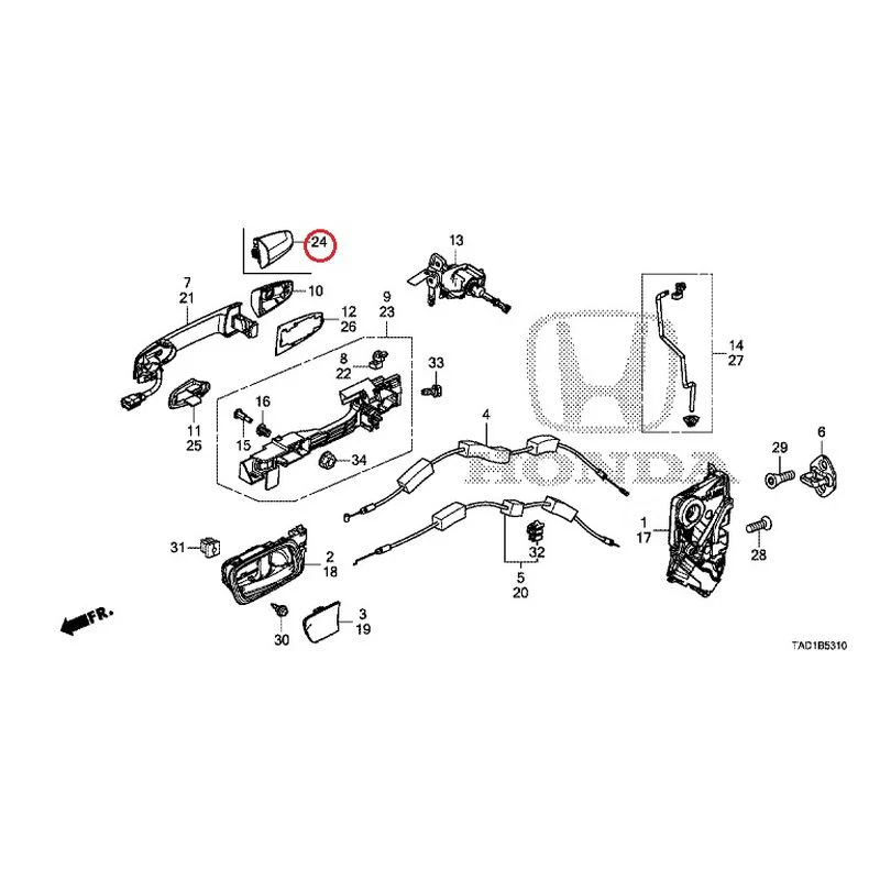 [NEW] JDM HONDA STEP WGN SPADA RP5 2020 Front Door Locks/Outer Handles GENUINE OEM - Image 25