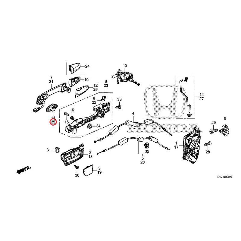 [NEW] JDM HONDA STEP WGN SPADA RP5 2020 Front Door Locks/Outer Handles GENUINE OEM - Image 26