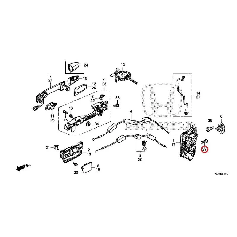 [NEW] JDM HONDA STEP WGN SPADA RP5 2020 Front Door Locks/Outer Handles GENUINE OEM - Image 29