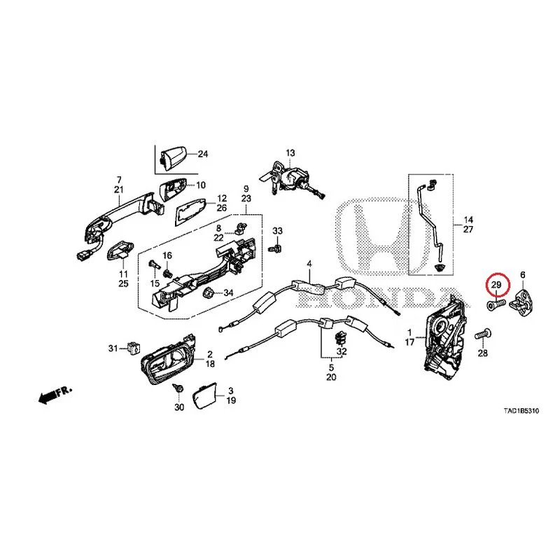 [NEW] JDM HONDA STEP WGN SPADA RP5 2020 Front Door Locks/Outer Handles GENUINE OEM - Image 30
