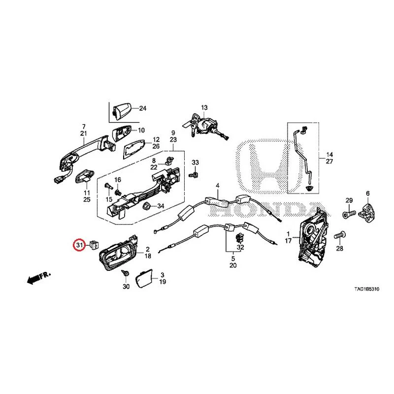 [NEW] JDM HONDA STEP WGN SPADA RP5 2020 Front Door Locks/Outer Handles GENUINE OEM - Image 32