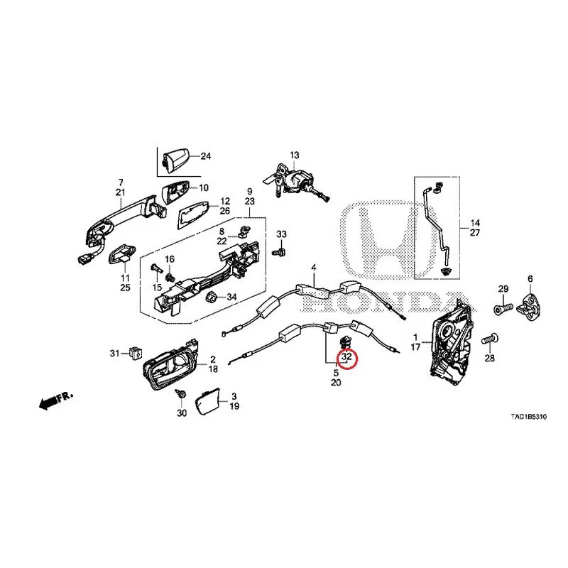 [NEW] JDM HONDA STEP WGN SPADA RP5 2020 Front Door Locks/Outer Handles GENUINE OEM - Image 33