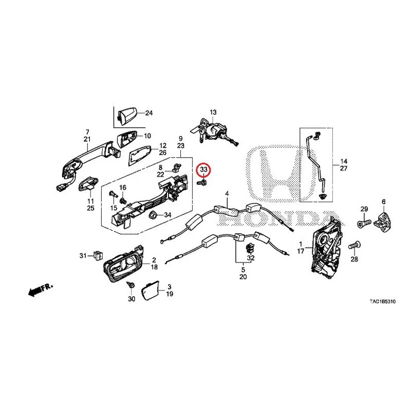 [NEW] JDM HONDA STEP WGN SPADA RP5 2020 Front Door Locks/Outer Handles GENUINE OEM - Image 34