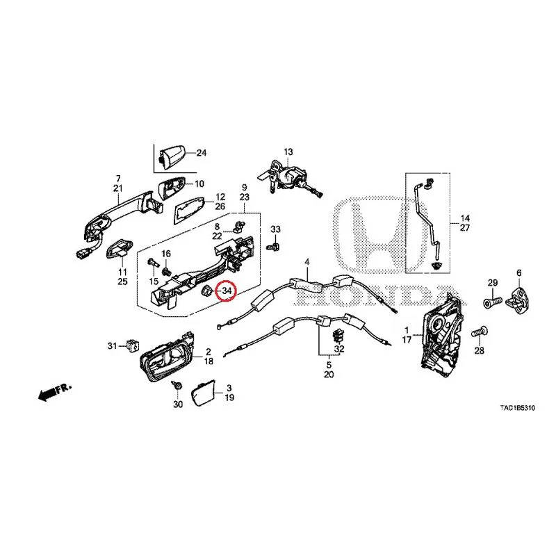 [NEW] JDM HONDA STEP WGN SPADA RP5 2020 Front Door Locks/Outer Handles GENUINE OEM - Image 35