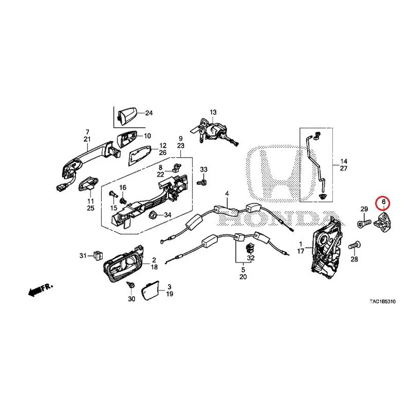 [NEW] JDM HONDA STEP WGN SPADA RP5 2020 Front Door Locks/Outer Handles GENUINE OEM - Image 7