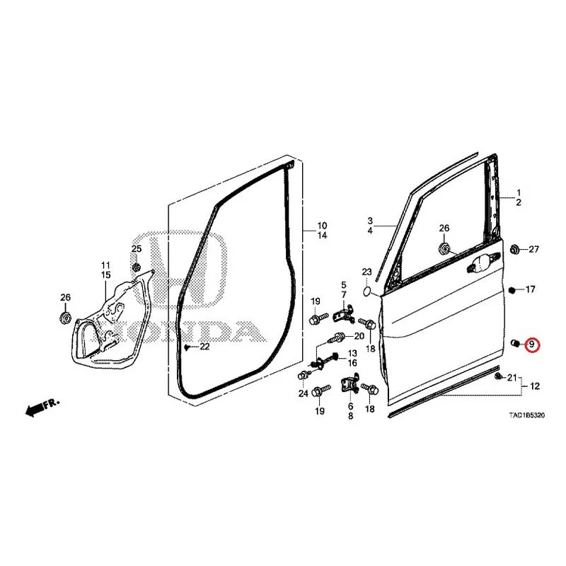 [NEW] JDM HONDA STEP WGN SPADA RP5 2020 Front Door Panel GENUINE OEM - Image 10