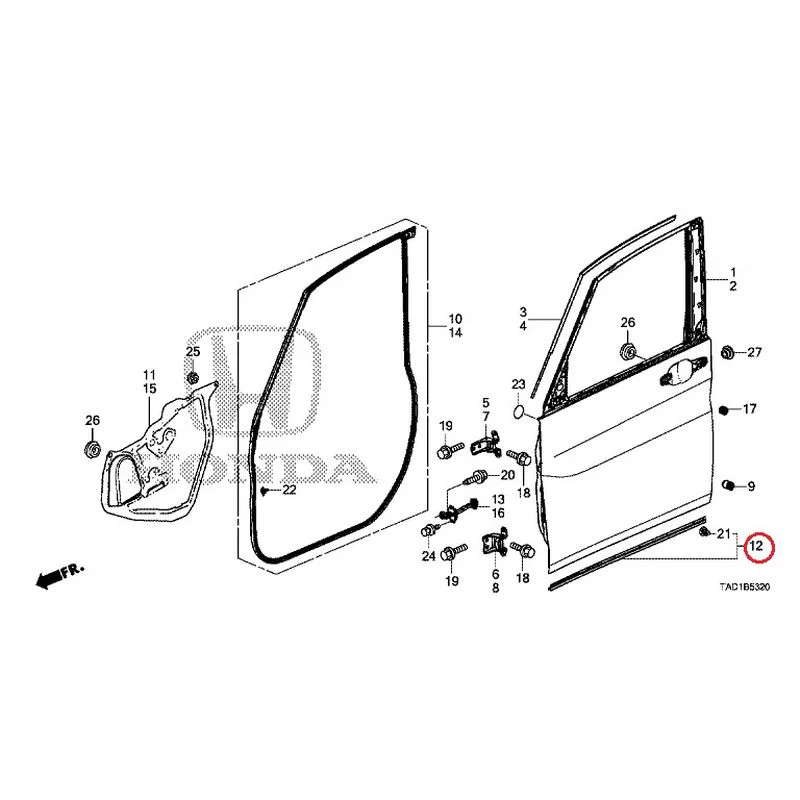 [NEW] JDM HONDA STEP WGN SPADA RP5 2020 Front Door Panel GENUINE OEM - Image 13