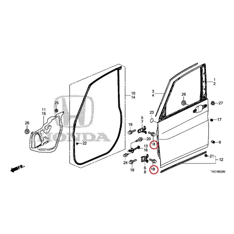 [NEW] JDM HONDA STEP WGN SPADA RP5 2020 Front Door Panel GENUINE OEM - Image 19