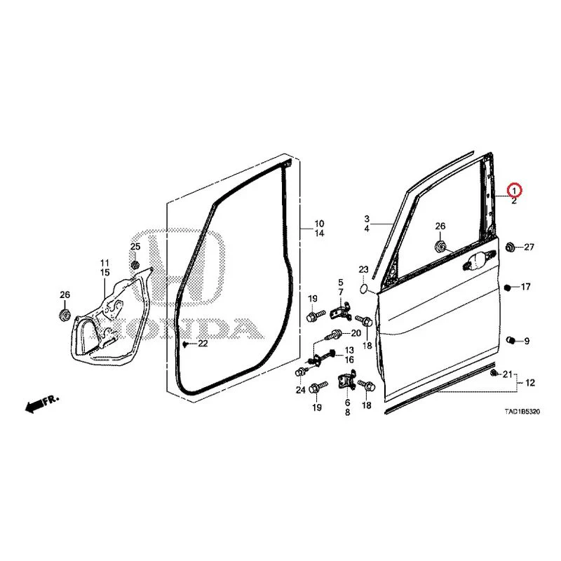 [NEW] JDM HONDA STEP WGN SPADA RP5 2020 Front Door Panel GENUINE OEM - Image 2