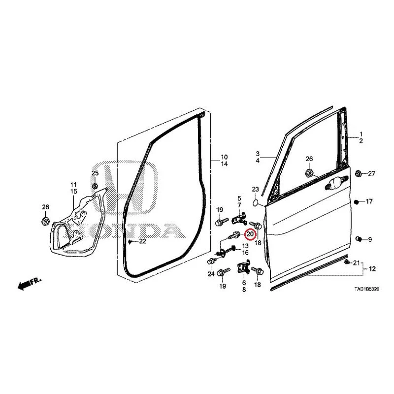 [NEW] JDM HONDA STEP WGN SPADA RP5 2020 Front Door Panel GENUINE OEM - Image 22