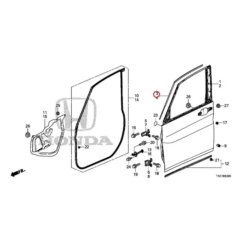 [NEW] JDM HONDA STEP WGN SPADA RP5 2020 Front Door Panel GENUINE OEM - Image 4