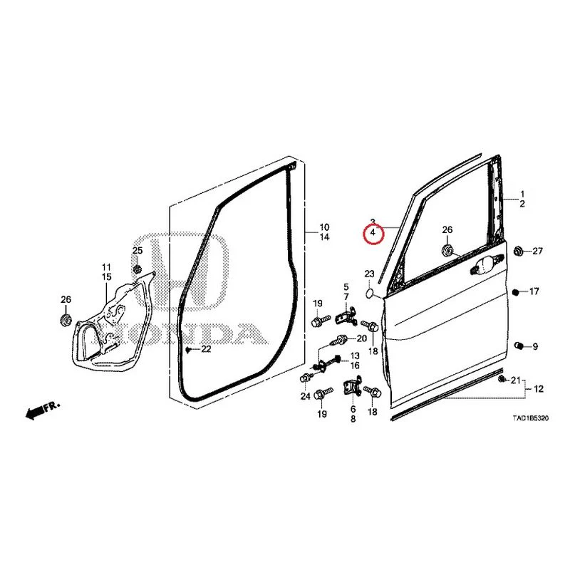 [NEW] JDM HONDA STEP WGN SPADA RP5 2020 Front Door Panel GENUINE OEM - Image 5