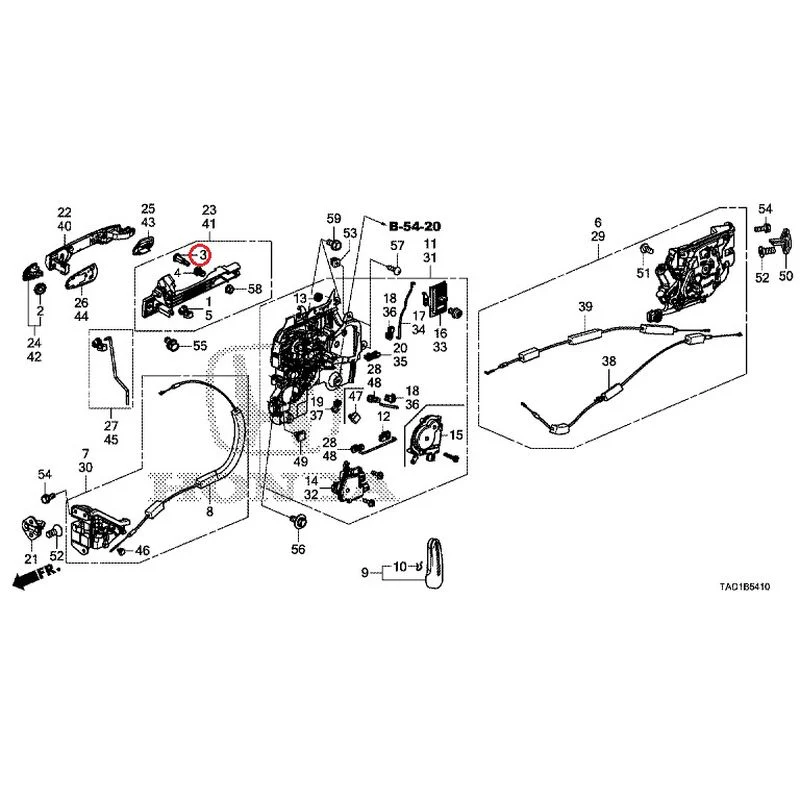 [NEW] JDM HONDA STEP WGN SPADA RP5 2020 Sliding Door Lock/Outer Handle GENUINE OEM - Image 4