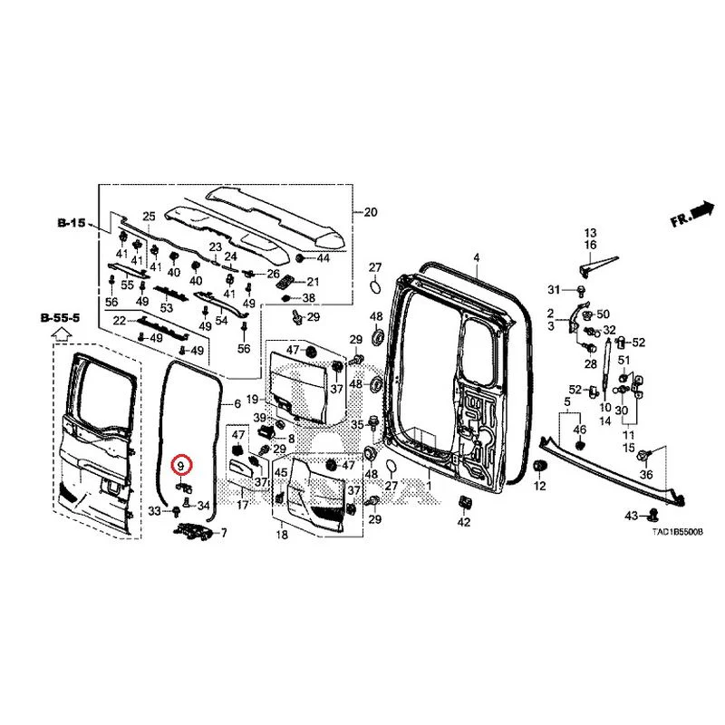 [NEW] JDM HONDA STEP WGN SPADA RP5 2020 Tailgate (1) GENUINE OEM - Image 10