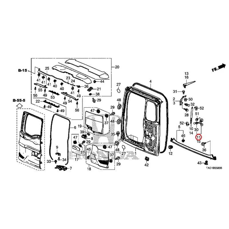 [NEW] JDM HONDA STEP WGN SPADA RP5 2020 Tailgate (1) GENUINE OEM - Image 12