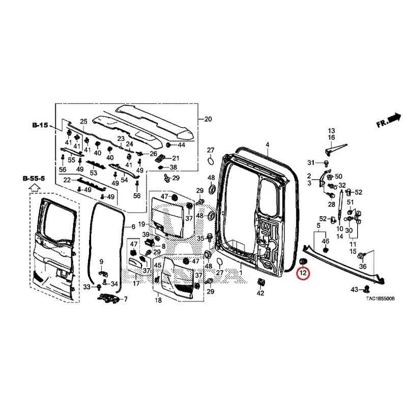 [NEW] JDM HONDA STEP WGN SPADA RP5 2020 Tailgate (1) GENUINE OEM - Image 13