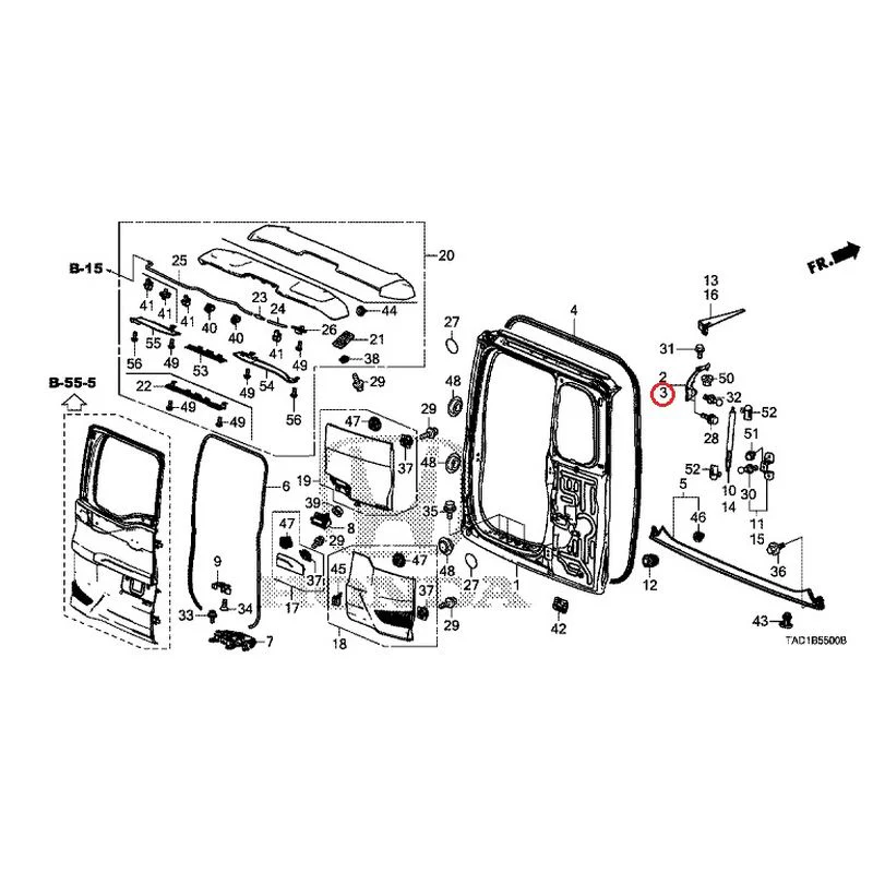 [NEW] JDM HONDA STEP WGN SPADA RP5 2020 Tailgate (1) GENUINE OEM - Image 4